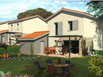 Visuel projet de construction de 10 villas - Projet intergénérationnel 5 villas de plain pied + 5 villas en R+1