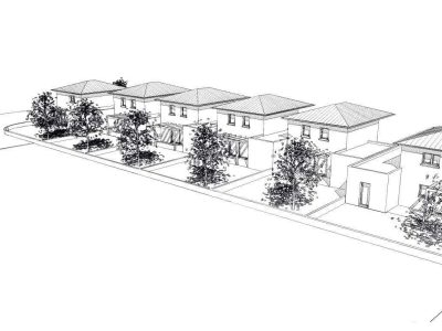 Dessin projet de construction de 6 villas