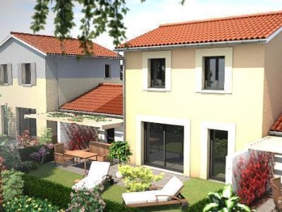 visuel projet de construction d'un lotissement de 5 villas