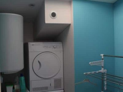 Buanderie d'une maison, projet de réhabilitation énergétique