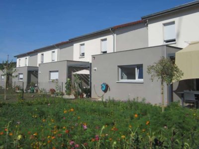 construction de 8 villas quartier "champs marchand" vu du jardin